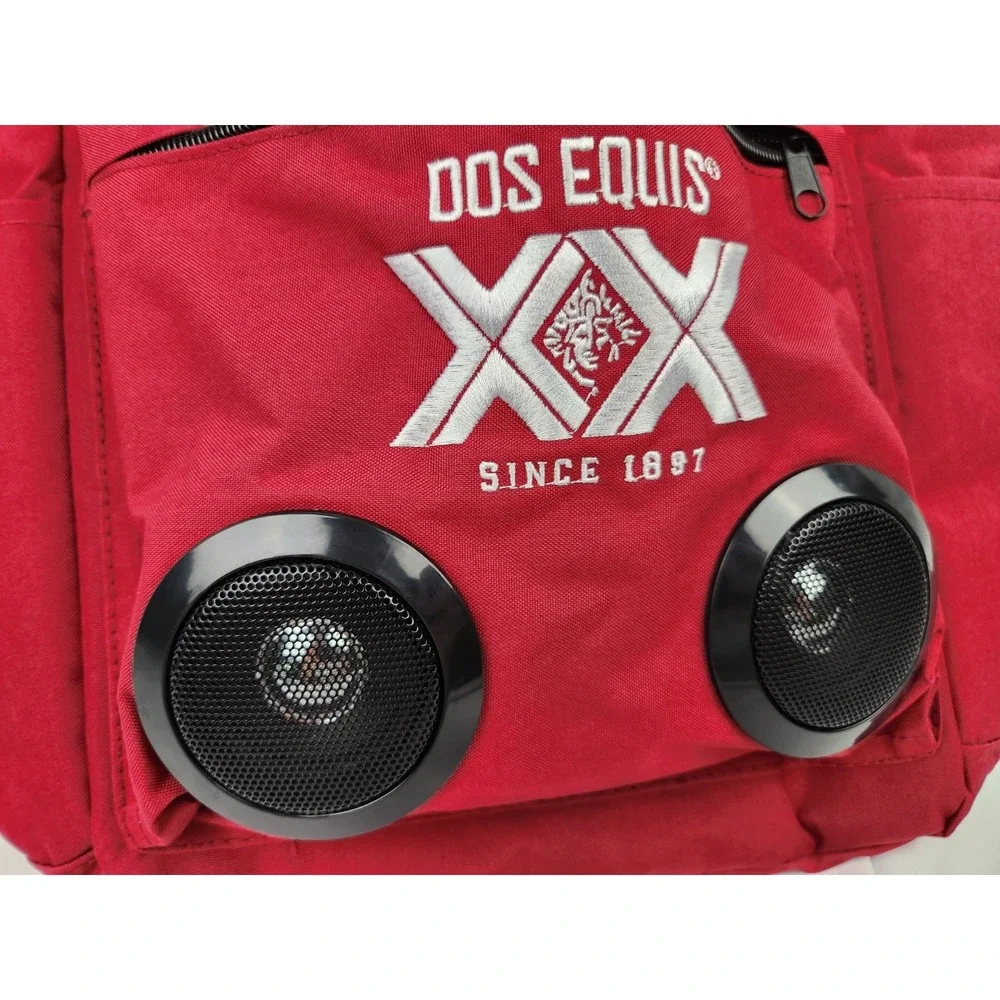 NEW Dos Equis Insulated Cooler Backpack Hiking Beer‎ Built-in Bluetooth Speakers